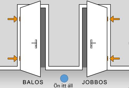 Pallótokos beltéri ajtó 100x210 jobb dusa