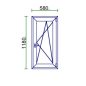Ablak 60X120 bny jobbos delta easy plus gym műanyag