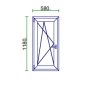 Ablak 60X120 bny balos delta easy plus gym műanyag