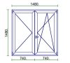 Ablak 150x150 kfny-bny jobb műanyag ablak easy 