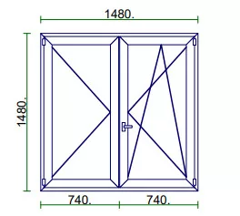Ablak 150x150 kfny-bny jobb műanyag ablak easy 