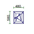 Ablak 50x60 Bny Jobb Easy Műanyag