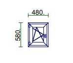 Ablak 50x60 Bny Bal Easy Műanyag