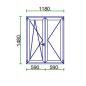 Ablak 120x150 kfny-bny balos műanyag
