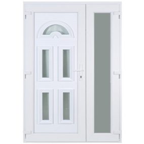   Ajtó műa. bejárati bal w5k temze 140x210 kfny asz. 5 üveges