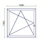 Ablak 150x150 bny balos delta easy plus gym műanyag