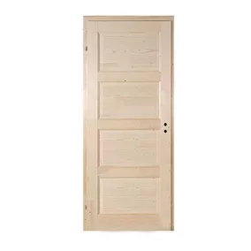   Gerébtokos Zebra4 csomós fenyő tele 100x210 beltéri ajtó jobb