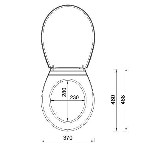 STY-550-10 Száva WC ülőke RM. zsanérral