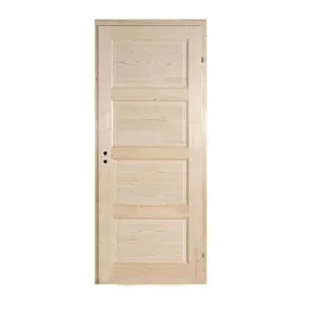   Gerébtokos zebra4 csomós fenyő tele 75x210 beltéri ajtó jobb