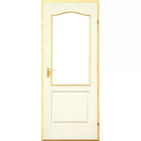   Gerébtokos beltéri ajtó 90x210 jobb félig üvegezhető dusa