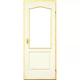   Gerébtokos beltéri ajtó 100x210 jobb félig üvegezhető dusa