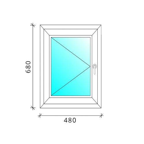Műanyag ablak Easy 50x70 Bny Jobb