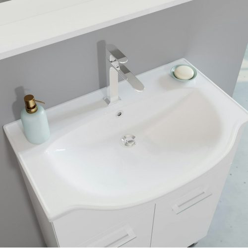 Savinidue-Rubino-fürdőszobabútor szett, 65cm  mosdóval, tükörrel és lámpával fehér 809+199LED (2/2)