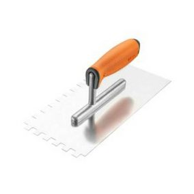   Acél simító, fogazott, rozsdamentes 270x128mm 10mm neo kétkomp.markolat 