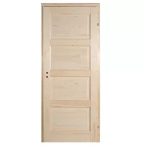 Zebra 4 p12 fenyő tele 90x210 beltéri ajtó jobb
