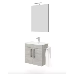   Savinidue-Zaffiro/Emotion-fürdőszoba bútor szett,mosdóval,tükörrel és lámpával rovere ghiaccio ÚJ DESIGN 4572+213/EL+Lamp906024