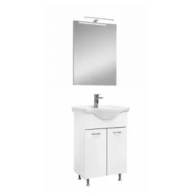   Savinidue-ECO-fürdőszobabútor szett, 55 cm mosdóval és tükörrel fehér BEST55 (2/2)