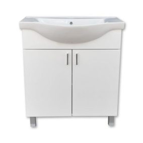   Vivaglobal ekonomik 65  lábakon álló 2ajtós fürdőszobabútor sanovit albatros 10065 mosdóval 65cm "átvevő"