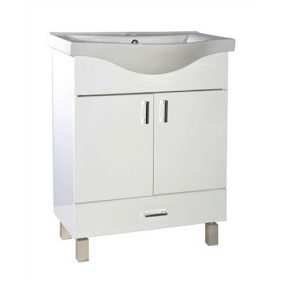   Vivaglobal bianka 65 plus 1 fiókos lábakon álló fürdőszobabútor sanovit albatros 10065 mosdóval "2-es sátor"