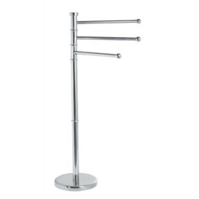   Aqualine samba 3 részes törölközőtartó, fényes inox szabadonálló 