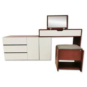   Fésülködő asztal 9-1 9-2  nagyobb, famintás, beépített tükör + kis szék   "2-es sátor"