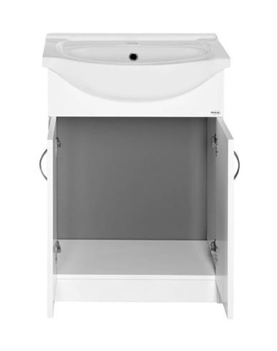 Aqualine simplex eco sime500 mosdótartó szekrény, mosdóval fehér KIÁLLÍTOTT DARAB!