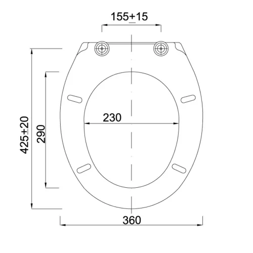 STY-550 WC ülőke DUNA, Soft Close Easy click, fém zsanér